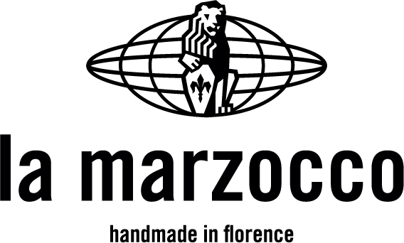 The La Marzocco logo with the tagline "handmade in florence"
